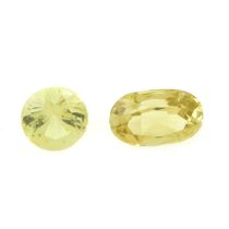 Two yellow chrysoberyls, 2.97ct