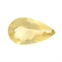 Pear-shape heliodor, 12.77ct