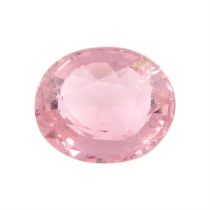 Oval-shape pink tourmaline, 7.56ct