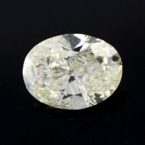 Oval-shape diamond, 0.58ct
