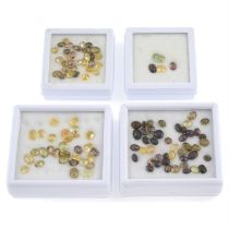 Assorted chrysoberyls, zircons and others, 97.16ct