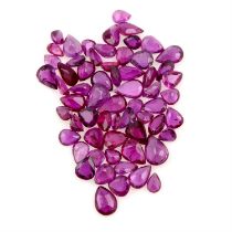 Assorted pear-shape rubies, 17.92ct
