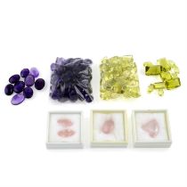 Assorted amethysts and citrines, 525.4g