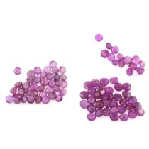 Assorted circular-shape rubies, 18.57ct