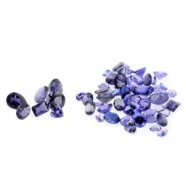 Iolites, kyanites and tanzanites, 27.98ct