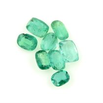 Rectangular-shape emeralds, 5.11ct