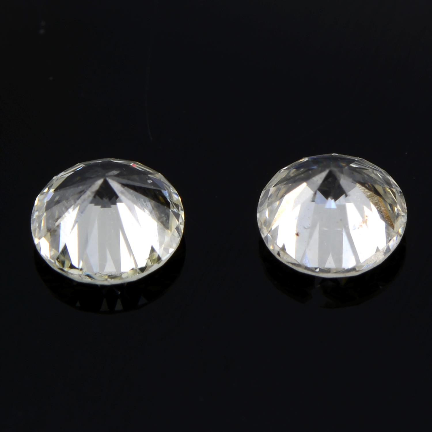 Two brilliant-cut diamonds, 0.49ct - Image 2 of 2