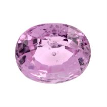 Oval-shape pink spinel, 1.36ct