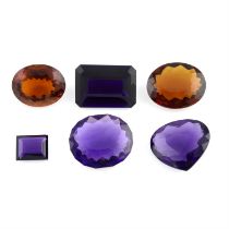 Vari-shape amethysts and citrines, 851.09ct