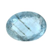 Oval-shape aquamarine, 19.53ct