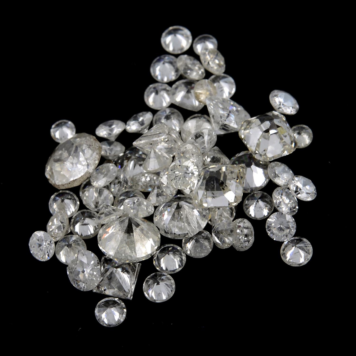 Assorted vari-shape diamonds, 3.07ct