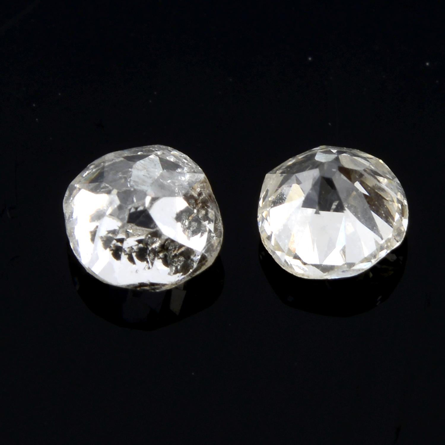 Two old-cut diamonds, 0.51ct - Image 2 of 2