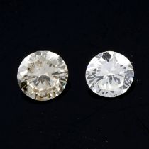 Two brilliant-cut diamonds, 0.46ct