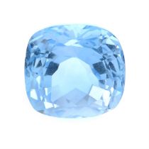 Cushion-shape topaz, 17.31ct