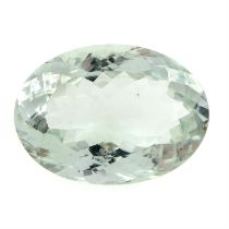 Oval-shape green beryl, 15.77ct