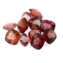 Assorted cushion-shape vari-hue spinels, 8.40ct