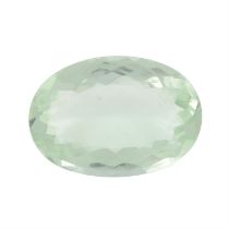 Oval-shape green beryl, 32.84ct