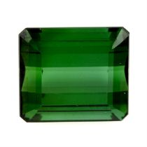 Rectangular-shape green tourmaline, 13.66ct