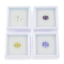 Four vari-hue sapphires, 5.52ct