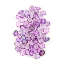 Vari-shape pink sapphires, 27.63ct