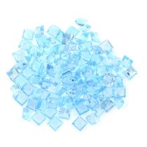 Square-shape blue topazes, 141.92ct
