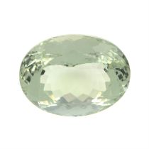 Oval-shape green beryl, 17.34ct