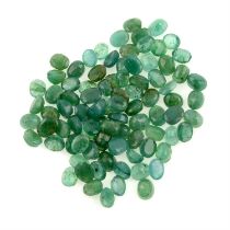 Assorted oval-shape emeralds, 33.31ct