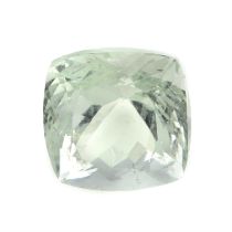 Cushion-shape green beryl, 12.18ct