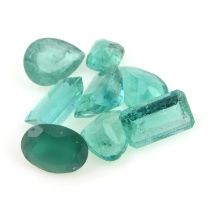 Vari-shape emeralds, 3.90ct
