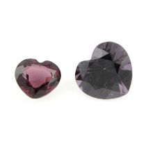 Two heart-shape spinels, 3.06ct