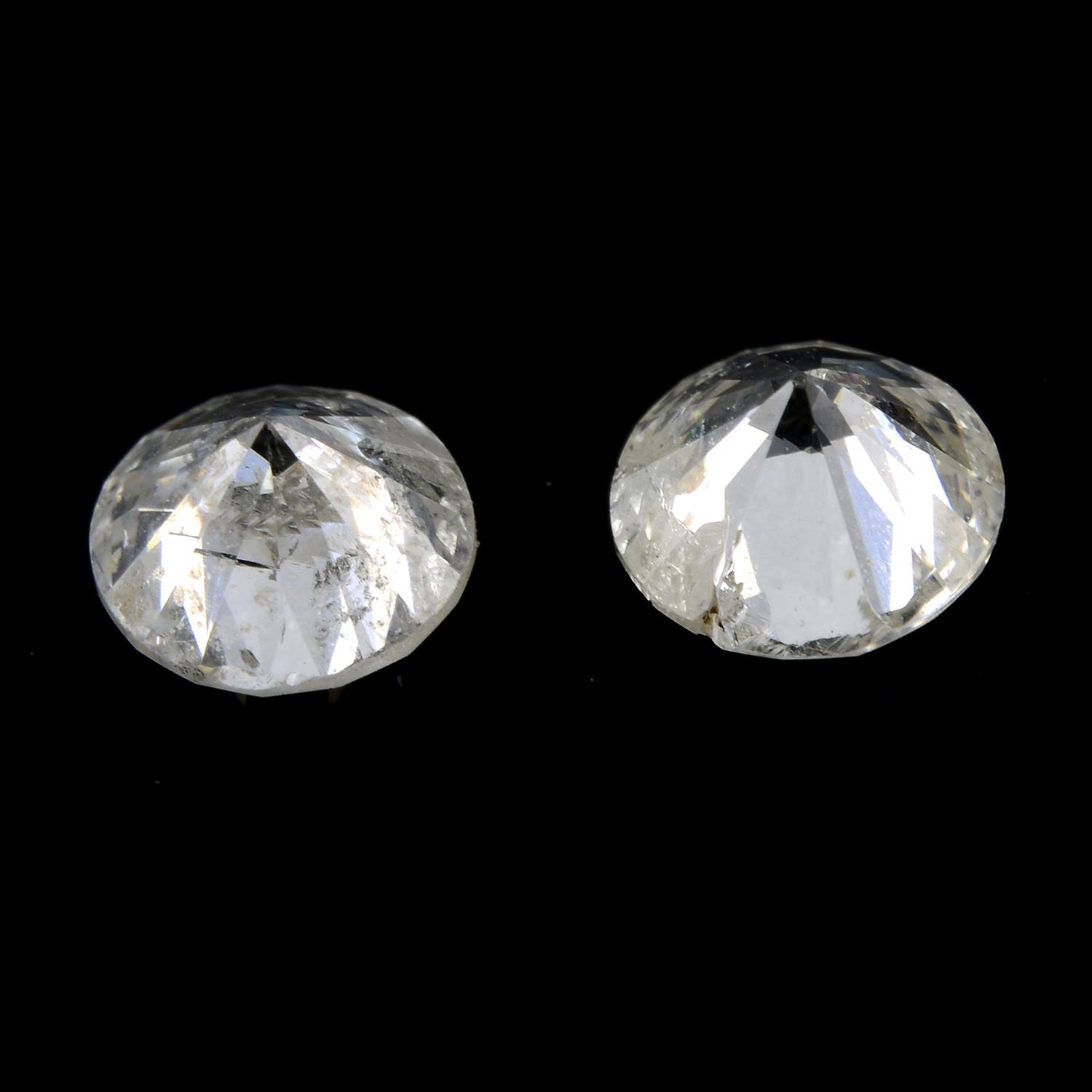 Two brilliant-cut diamonds, 0.99ct - Image 2 of 2
