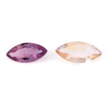 Two marquise-shape sapphires, 3.85ct