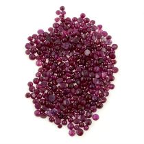 Assorted ruby cabochons, 69.25ct