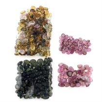 Assorted vari-shape pink tourmalines, 130.79ct