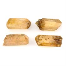 Four topaz crystals, 77.92ct