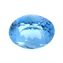 Oval-shape topaz, 24.61ct