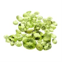 Assorted vari-shape peridots, 30.56ct