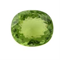 Cushion-shape green tourmaline, 4.91ct