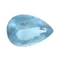 Pear-shape aquamarine, 26.42ct