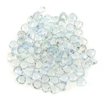 Heart-shape aquamarines, 39.99ct