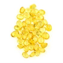 Oval-shape yellow sapphires, 40.47ct