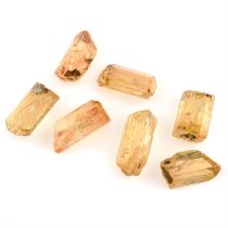 Assorted topaz crystals, 59.41ct