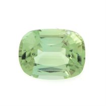 Cushion-shape green tourmaline, 6.34ct