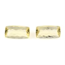 Two rectangular-shape scapolites, 12.35ct