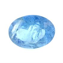 Oval-shape aquamarine, 21.5ct