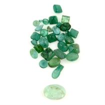 Assorted vari-shape emeralds, 21.58ct