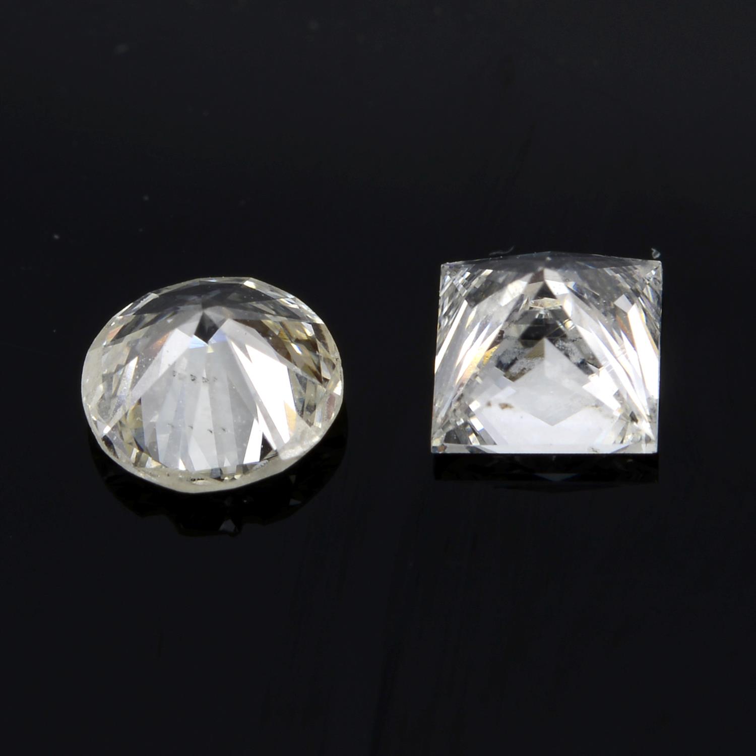 Two vari-shape diamonds, 0.49ct - Image 2 of 2