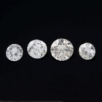Four brilliant-cut diamonds, 0.48ct
