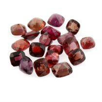 Assorted vari-shape vari-hue spinels, 12.30ct