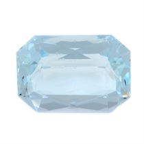 Rectangular-shape aquamarine, 6.28ct